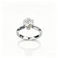 925 Sterling Silver Lab Diamond Six-Prong Ring, Premium for Women - Photo 5