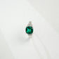 Lab Emerald 925 Silver Ring for Women, Luxurious Premium Vintage - Photo 2