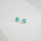 S925 Sterling Silver Paraiba Colour Tsavorite Earrings, Simple Versatile Premium - Photo 5