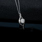 S925 Silver Curve Wrap Centre Pendant Necklace, Simple Birthday Gift - Photo 3