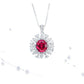 S925 Sterling Silver Lab Ruby Choker Necklace for Women, Versatile - Photo 1