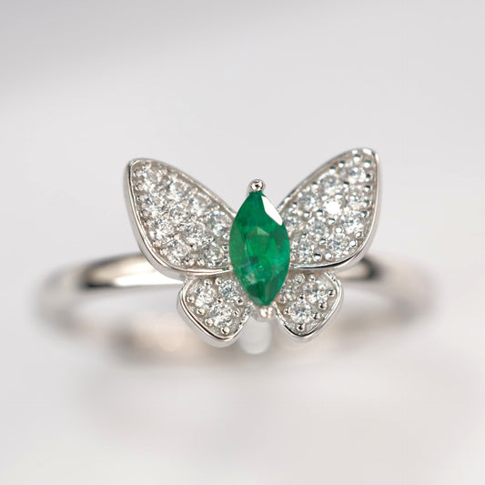 S925 Sterling Silver Lab Gemstone Ring, Versatile Jewellery - Photo 2