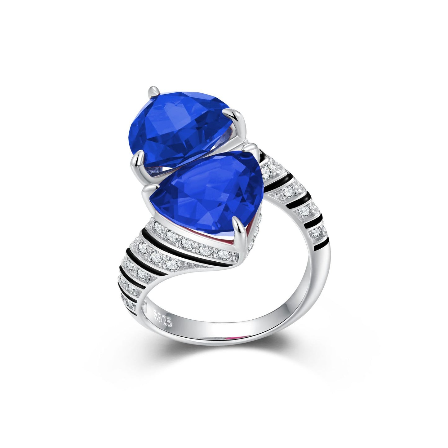 Big Carat Lab Gemstone Ring, Bold Royal Blue - Photo 5