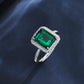 S925 Silver Emerald Elegant Refined Ring for Women - Photo 6