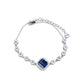 S925 Silver Square Sapphire Halo Jewellery, Women's Versatile Accessory - Photo 5