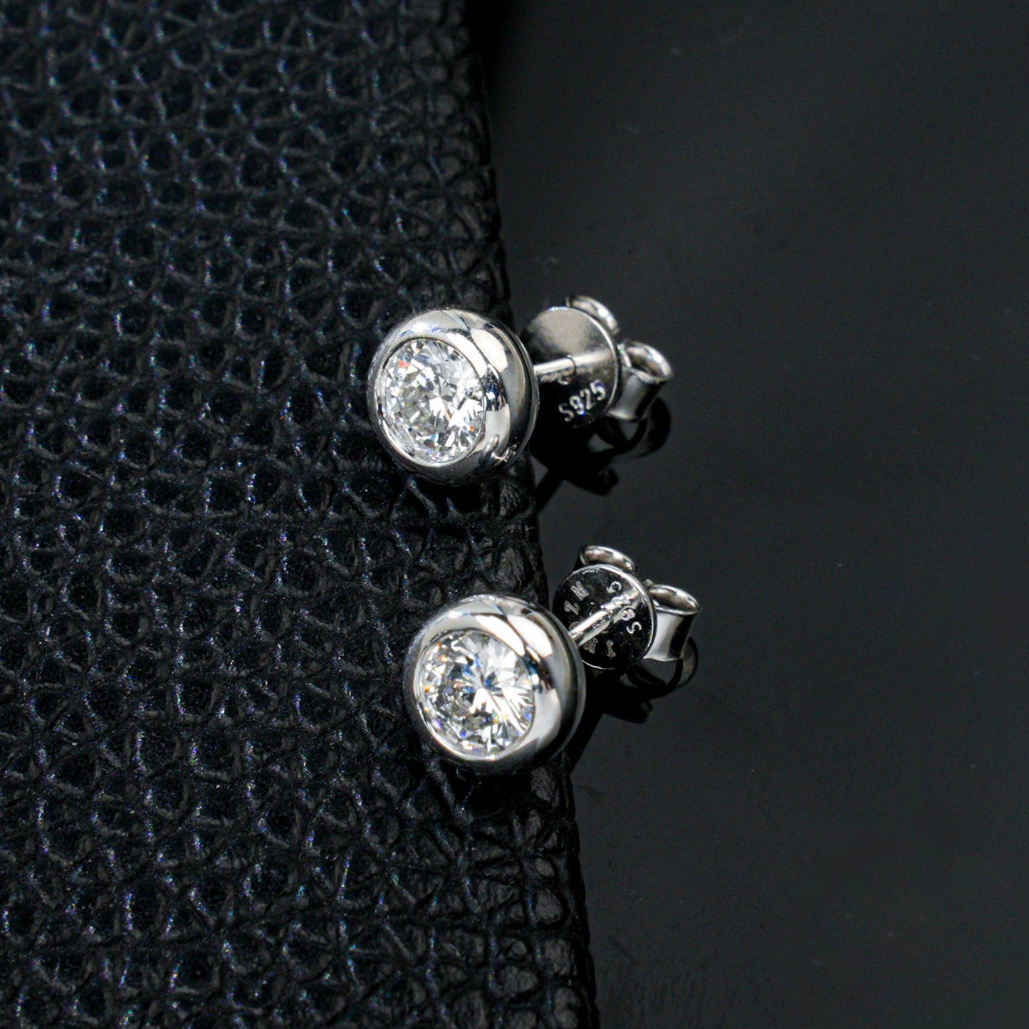 S925 Sterling Silver 1-Carat Lab Diamond Stud Earrings, Versatile Birthday Gift - Photo 2