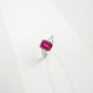 S925 Sterling Silver Lab Ruby Ring for Women, Vintage Premium - Photo 2