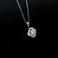 S925 Silver Pinwheel Twisted Pendant 4-Claw Centre Surround Setting, Design Elegant - Photo 3