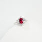 Lab Ruby Ring 925 Silver Natural Stone Earrings Engagement Jewellery Starry - Photo 3