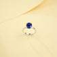 S925 Sterling Silver Lab Sapphire Ring, for Women - Photo 3