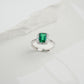 S925 Sterling Silver Lab Emerald Ring, Versatile Gift Ring - Photo 3
