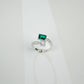 925 Sterling Silver Lab Emerald Cross-Arm Ring, Premium Versatile Bestie - Photo 2