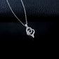 Heart Lab Sapphire Choker, Silver Pendant, Holiday - Photo 3