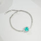 925 Sterling Silver Paraiba Green Garnet Bracelet, Natural - Photo 3