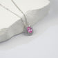 925 Sterling Silver Lab Padparadscha Sunflower Pendant Necklace, Minimalist - Photo 4
