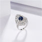 Lab Sapphire Ring 925 Silver, Design Minimalist Purple - Photo 3