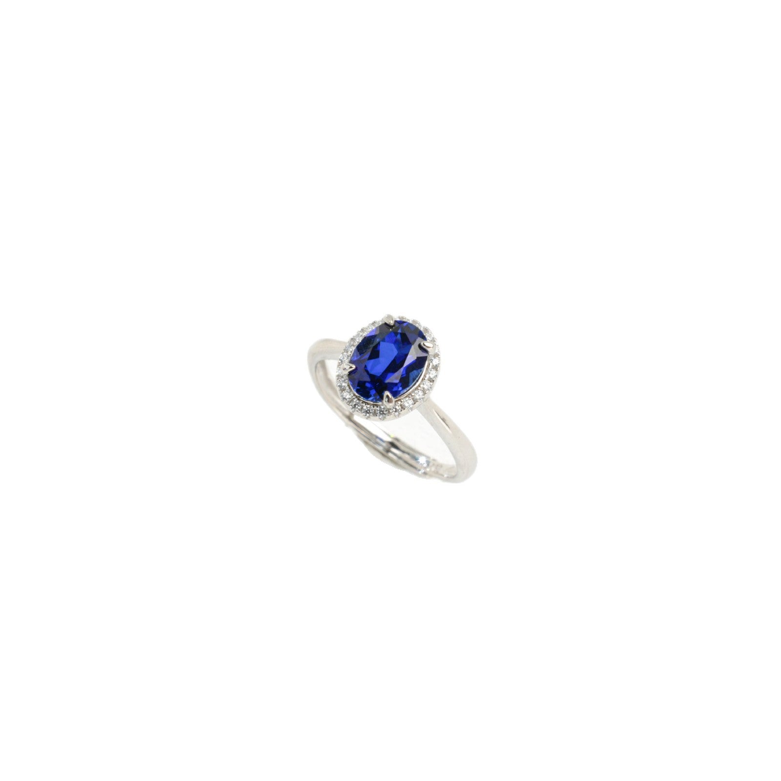 S925 Sterling Silver Lab Sapphire Ring, Premium Designer - Photo 5