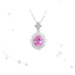 S925 Sterling Silver Lab Padparadscha Choker Necklace, Designer Versatile - Photo 1