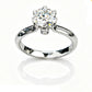 925 Sterling Silver Lab Diamond Six-Prong Ring, Premium for Women - Photo 1