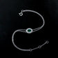 S925 Silver Double-Layer Slim Chain Oval Lab Emerald Single-Halo Diana, Simple Bracelet - Photo 4