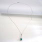 S925 Sterling Silver Lab Emerald Square Pave Choker Necklace, for Women - Photo 2