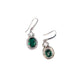 S925 Sterling Silver Lab Emerald Earrings, Vintage Premium - Photo 5