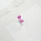 S925 Sterling Silver Paraiba Padparadscha Open Ring, Minimalist Versatile - Photo 4
