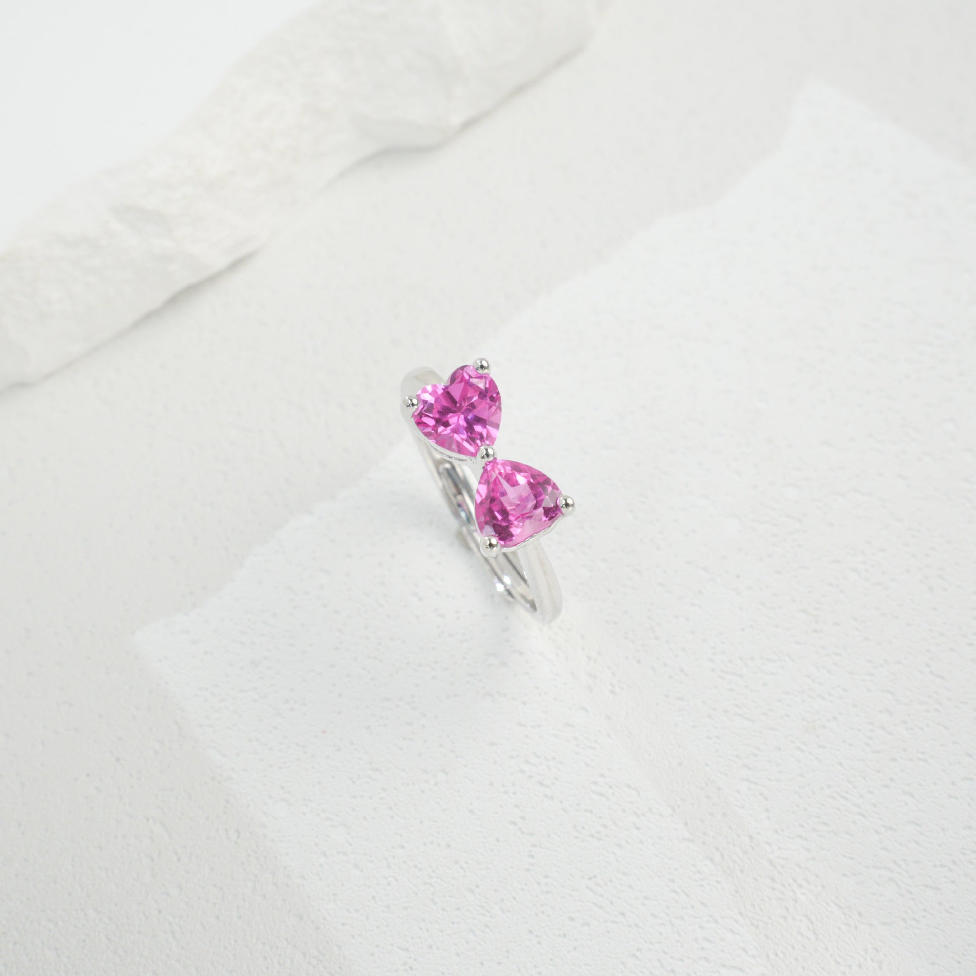 S925 Sterling Silver Paraiba Padparadscha Open Ring, Minimalist Versatile - Photo 4