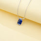S925 Lab Sapphire Necklace, Elegant Premium - Photo 4