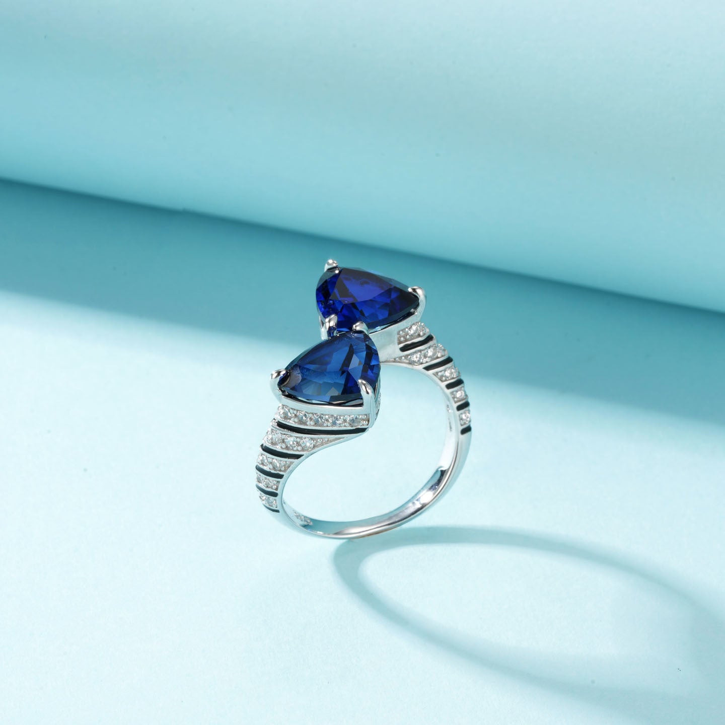 Big Carat Lab Gemstone Ring, Bold Royal Blue - Photo 3