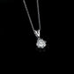925 Sterling Silver Lab Diamond Six-Prong Choker Necklace, Premium Birthday Gift - Photo 4