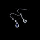 S925 Silver Teardrop coloured Gemstone Diamond Halo Earrings, Date Evening Wedding - Photo 4