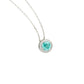 925 Sterling Silver Paraiba Green Garnet Round Pave Choker Necklace, Cool-Tone - Photo 5