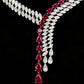 S925 Sterling Silver Lab Pigeon Blood Ruby 4-Piece Jewellery Set, Luxurious Premium for Women - Photo 3