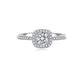 925 Sterling Silver Lab Diamond Square Halo Ring, Engagement Valentine Gift - Photo 1