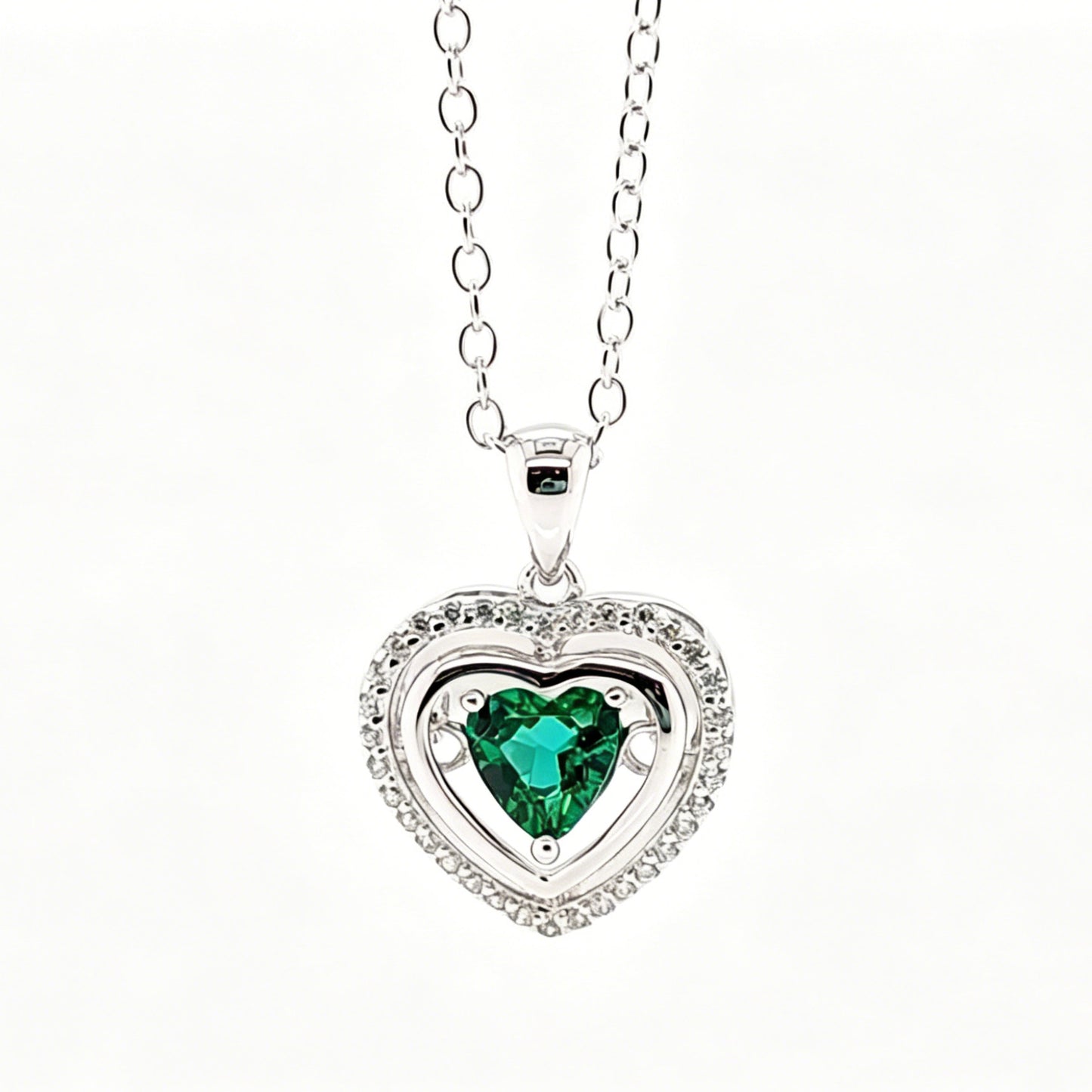 S925 Silver Lab Emerald Necklace, Elegant Versatile Premium - Photo 5