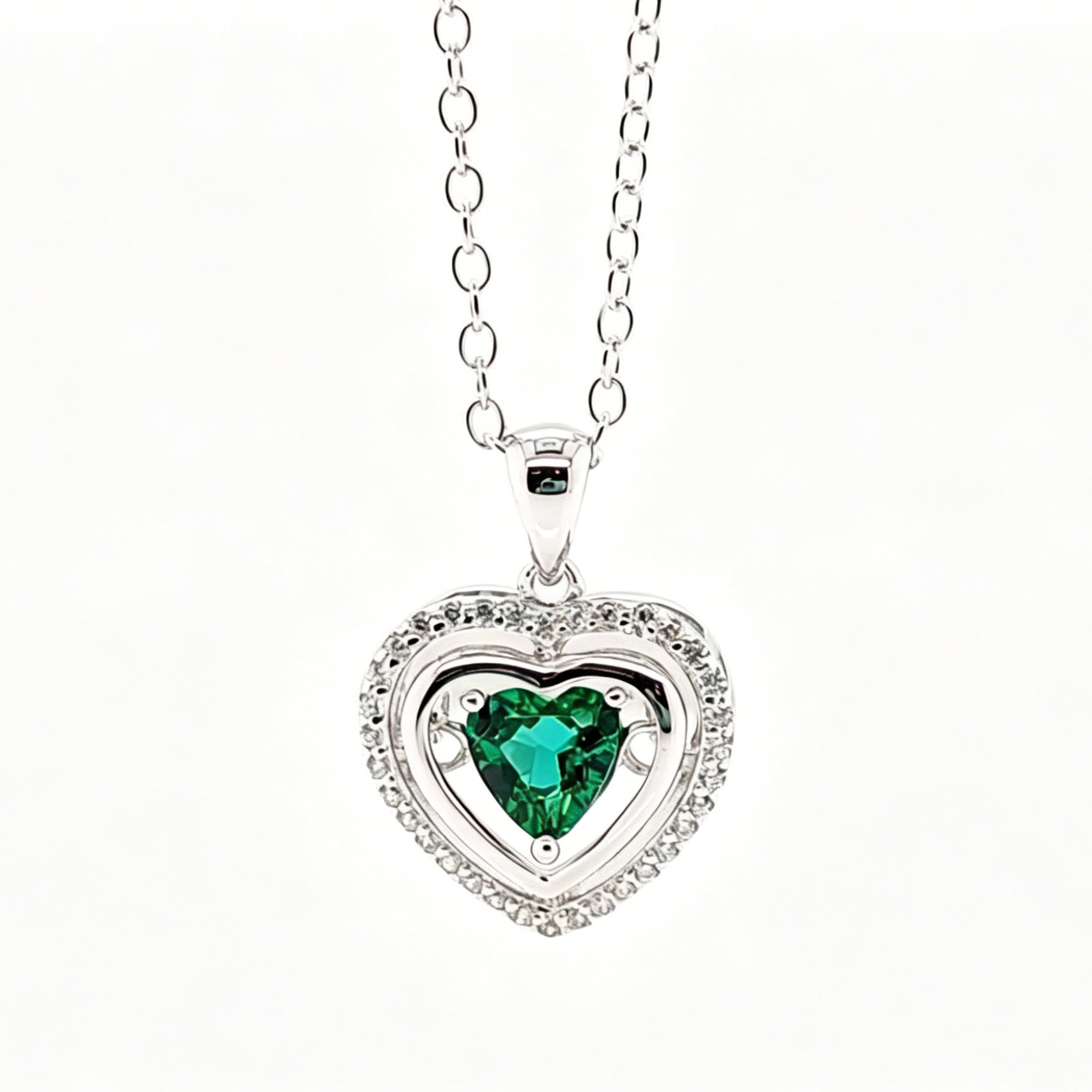 S925 Silver Lab Emerald Necklace, Elegant Versatile Premium - Photo 5