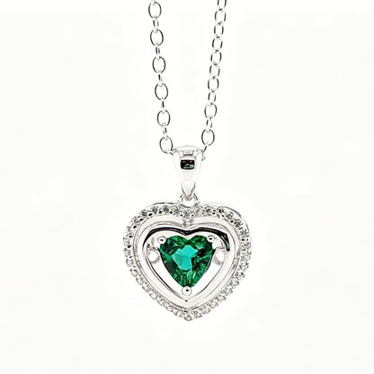 S925 Silver Lab Emerald Necklace, Elegant Versatile Premium - Photo 5
