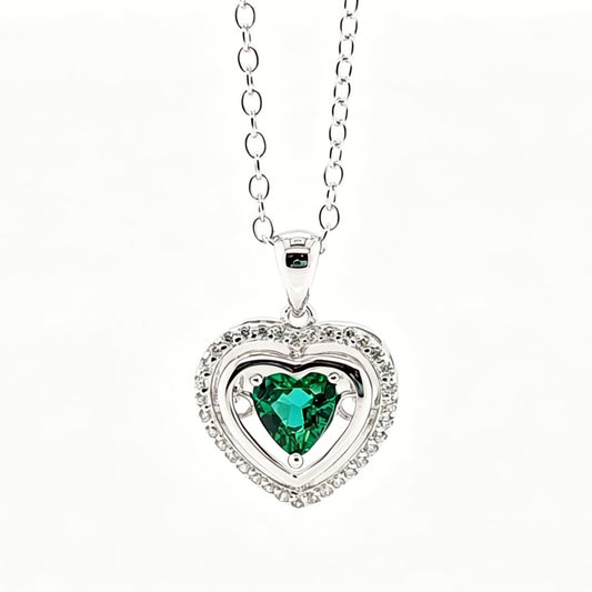 S925 Silver Lab Emerald Necklace, Elegant Versatile Premium - Photo 5
