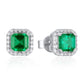 S925 Sterling Silver Emerald Stud Earrings, Vintage Unique Versatile - Photo 5