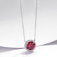 S925 Silver Necklace Pigeon Blood Ruby Pendant Diamond Chain, Premium Versatile - Photo 2