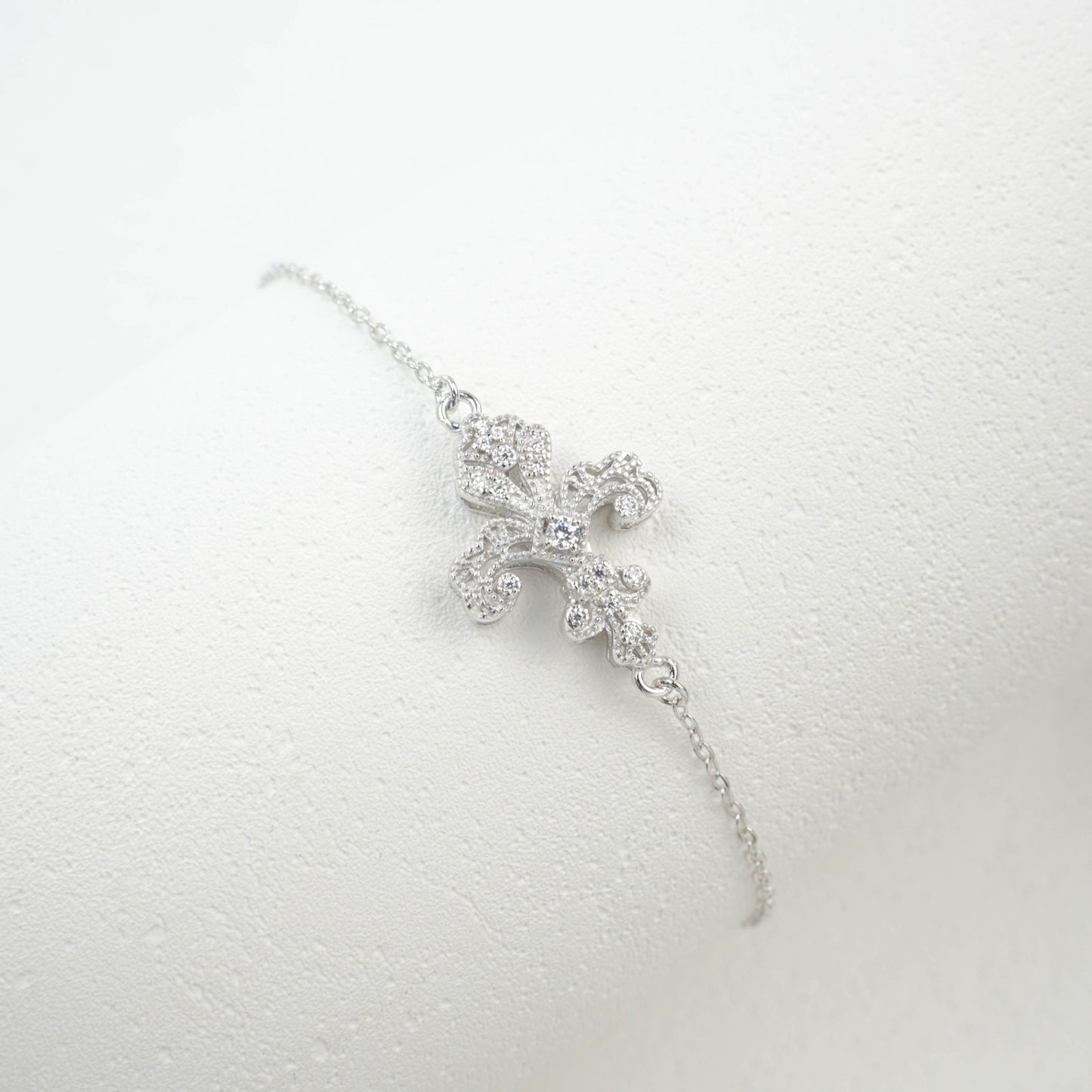S925 Sterling Silver Iris Bracelet for Women, Designer Vintage Palace - Photo 2