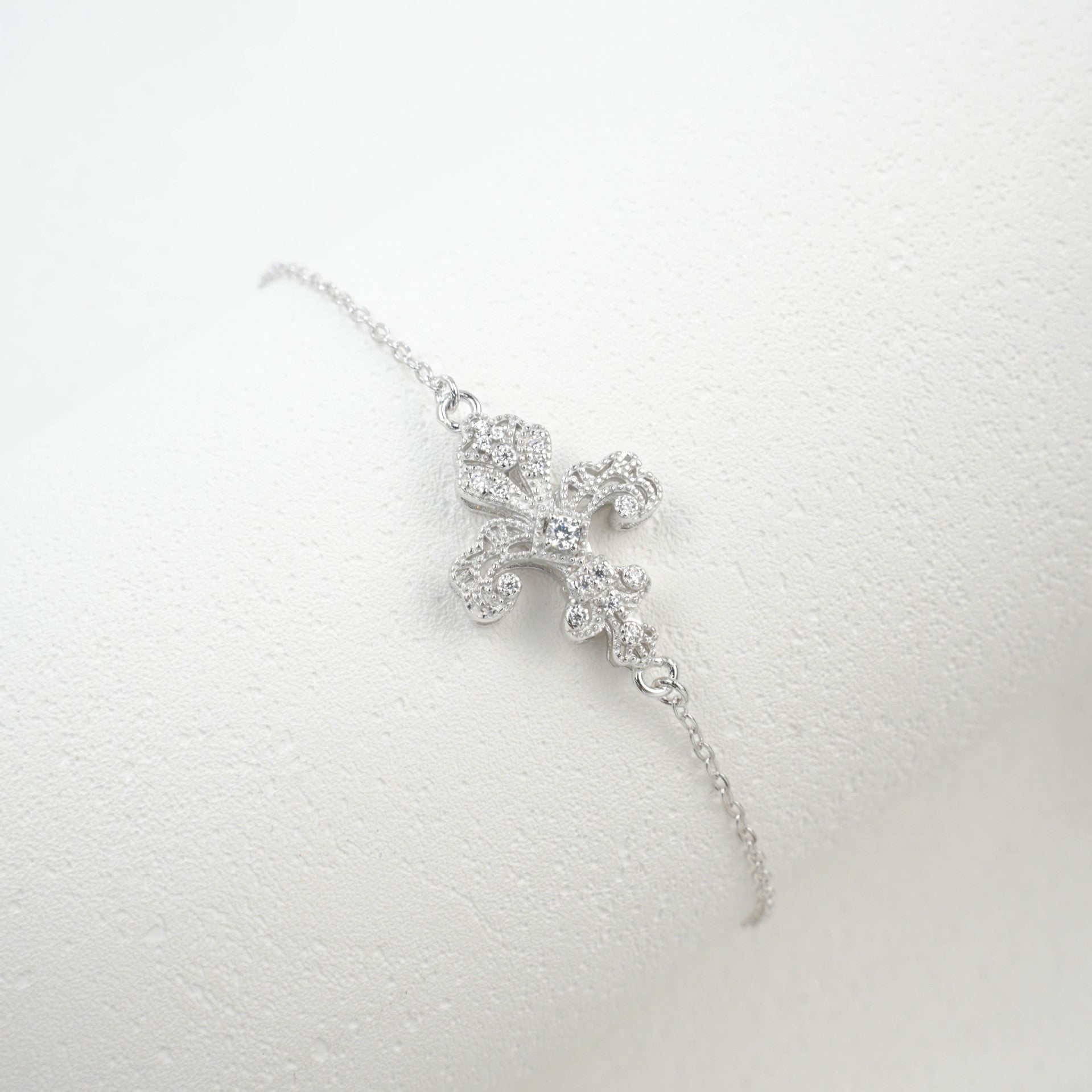 S925 Sterling Silver Iris Bracelet for Women, Designer Vintage Palace - Photo 2