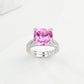 S925 Sterling Silver Lab Padparadscha Ring for Women, Versatile - Photo 2