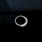 S925 Silver Pave Multi-Stone Slim Ring, Simple Band Ring - Photo 3