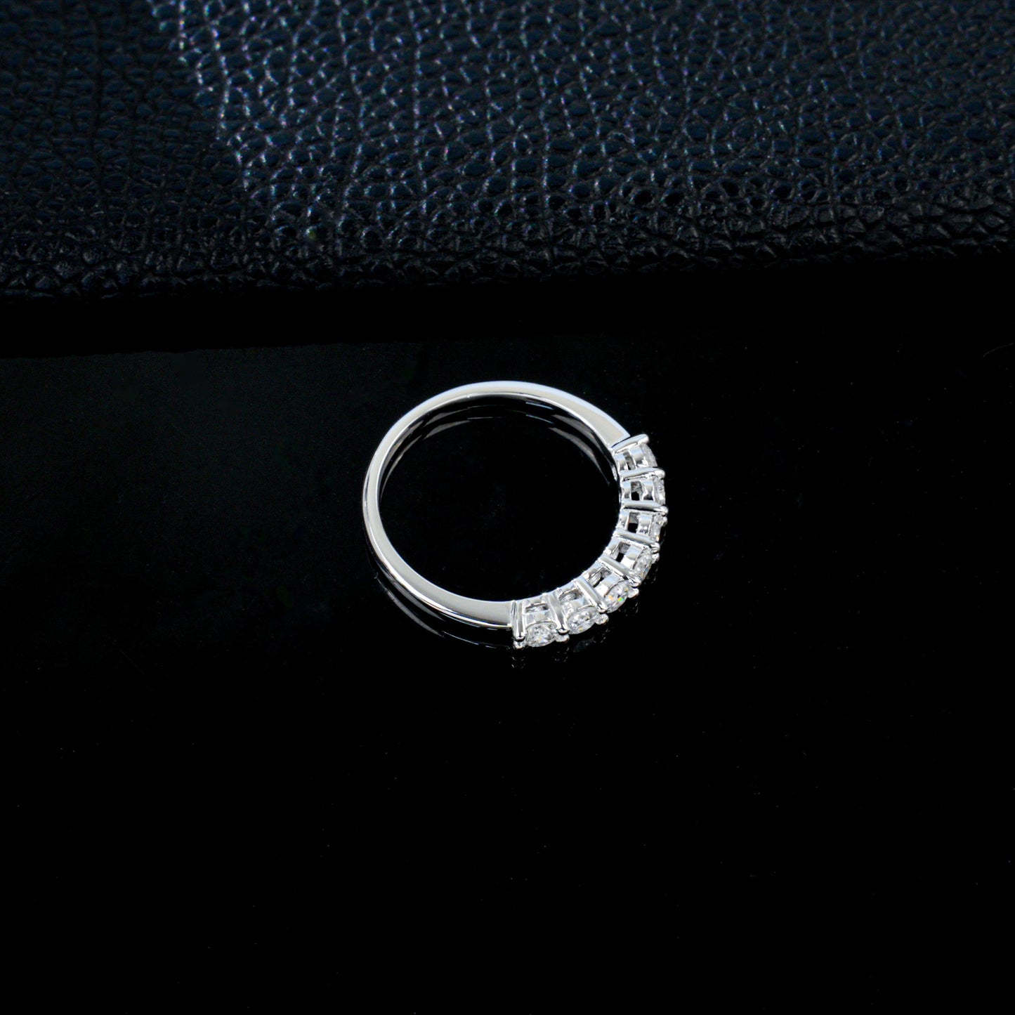 S925 Silver Pave Multi-Stone Slim Ring, Simple Band Ring - Photo 3