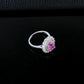 S925 Lab Padparadscha Pink Sapphire Ring Jewellery Premium - Photo 4