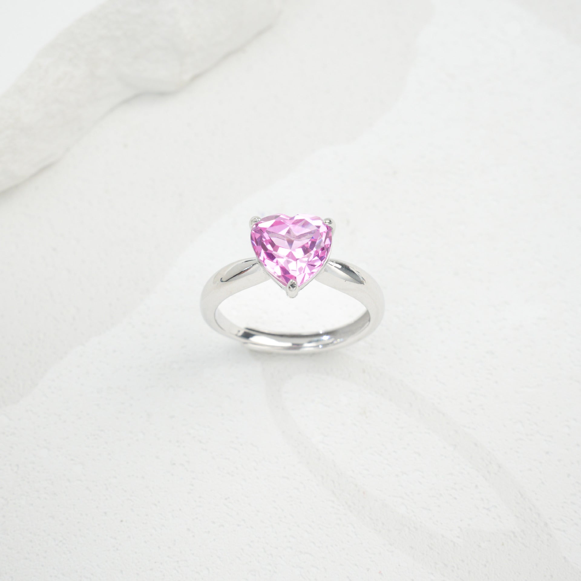 925 Sterling Silver Lab Padparadscha Ring, Versatile Gift - Photo 6