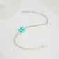 925 Sterling Silver Paraiba Green Garnet Bracelet, Natural - Photo 4