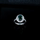 925 Sterling Silver Lab Emerald Classic Halo Ring, for Women - Photo 3